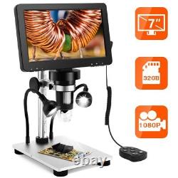 1000X 7Inch Digital Lcd Microscope 1200x 1080p Video Recorder With Wired Remote