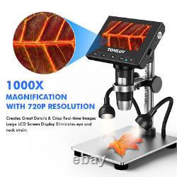 1000X Coin Microscope 4.3 Screen LCD Microscope for Kids Adults Video Camera