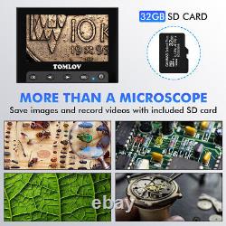 1000X Coin Microscope 4.3 Screen LCD Microscope for Kids Adults Video Camera