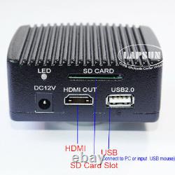 1080P HDMI USB HD Lab Industrial C-mount Microscope Digital Camera SD Recorder