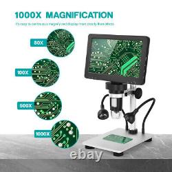 1200X Digital Microscope 7 inch LCD Microscope with 32G Card Video Camera