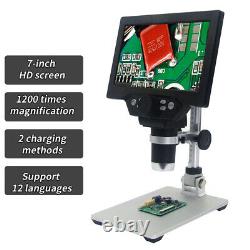 1200x USB Digital Microscope 7 HD LED Soldering Repair Magnifier Camera Loupe