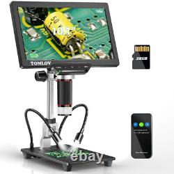 1300X Digital Microscope 10.1 Screen LCD Microscope Soldering Video Camera 32GB