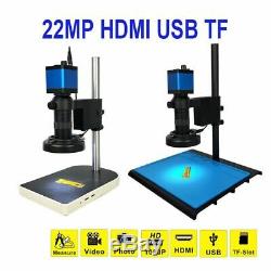 13MP HDMI VGA /22MP HD USB TF Monocular Microscope Digital Camera Lens 56 LED Li
