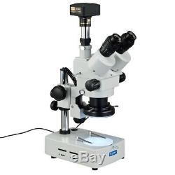14MP Digital Camera Trinocular Stereo Zoom 3.5-90X Microscope+144 LED Ring Light
