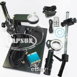 14MP HDMI USB HD Lab Industrial C-mount Microscope Digital Camera Recorder Stand