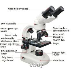 1600X Biological Microscope Binocular Digital Microscope with USB Camera Slides