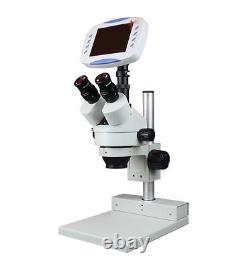 165mm Zoom Stereo Trinocular Digital Microscope w 6 LCD 2Mp TV Camera SD Card