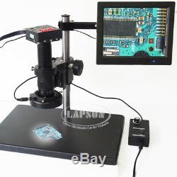 16MP 1080P 60FPS HDMI Digit Industrial Microscope Camera 8 LCD Monitor 180X Len