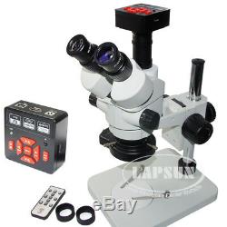 16MP 60FPS HDMI USB Digital Camera +45X Simul-focal Trinocular Stereo Microscope