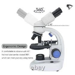 2000X Binocular Biological Microscope USB Camera Digital Microscope with LED Light