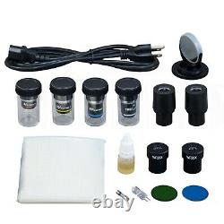 2000X Laboratory Compound Binocular 9MP Digital Microscope w Mechanical Stage