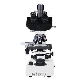 2000x Trinocular Professional Vet 3D Stage LED Microscope w 5Mpix USB Camera