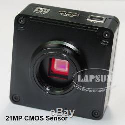 21MP 1080P 60FPS HDMI USB FHD Industrial C-Mount Microscope Digital Camera LCD