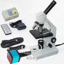 250X-2500X Biological Student Lab 14MP HDMI USB HD Eyepiece Microscope Camera