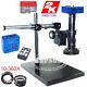 2k & 1080p Video Hdmi Usb Digital Industrial Microscope Camera + Universal Stand