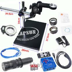2K & 1080P Video HDMI USB Digital Industrial Microscope Camera + Universal Stand