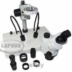 3.5-45X Simul-focal Trinocular Stereo Microscope +Gooseneck LED F Digital Camera