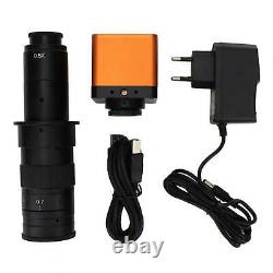 34mp Industrial Microscope Camera USB Digital Microscope With 180x Lens 100-240V