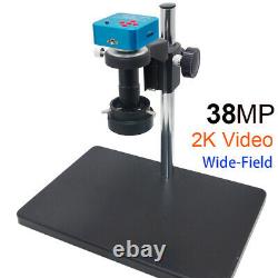 38MP HDMI USB 1080P Industry Video Microscope Camera + 5X-100X Wide field Lens