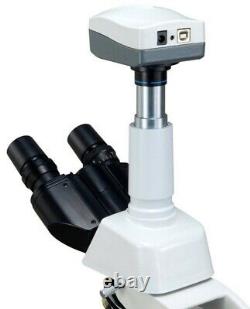 40-2000X Darkfield Brightfield Kohler 3W LED Microscope+9.0MP Digital USB Camera