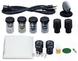 40X-1600X Laboratory Trinocular Replaceable LED Microscope+9MP Digital Camera