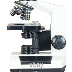 40X-2000X Built-in Camera Microscope+Case+Slides+Covers 3MP Digital Compound