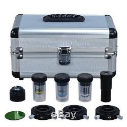 40X-2000X Phase Contrast LED Trinocular Compound Microscope+1.3MP Digital Camera