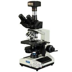 40X-2000X Phase Contrast Trinocular LED Compound Microscope+14MP Digital Camera