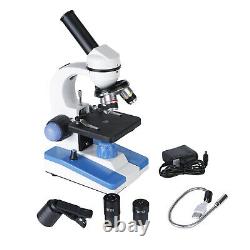 40X-400X Glass Optics Student Compound Microscope + USB Digital Camera