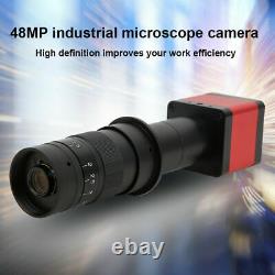 48MP 1080 HDMI Industrial Digital Microscope Camera Soldering Repair + 180X Lens