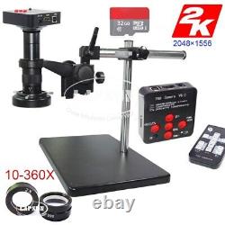 48MP 2K 1080P 60 HDMI USB Digital Industrial Microscope Camera + Universal Stand