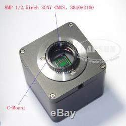 4K UHD HDMI 1080P@60fps Industrial Microscope Digital Camera + 180X C mount Lens
