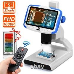 5 inch LCD Digital Microscope 1080P Microscope Video Recorder 200X Magnification