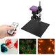 51mp Digital Video Microscope Camera With 130x C Mount Lens Led Ring Light Stand