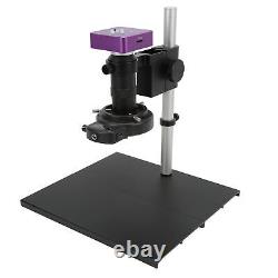 51MP Digital Video Microscope Camera With 130X C Mount Lens LED Ring Light Stand
