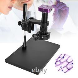 51MP Digital Video Microscope Camera With 180X C-Lens 144LED Ring Light Stand EU