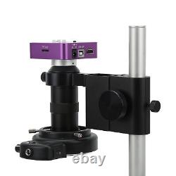 51MP Digital Video Scope Camera With130X C Mount Lens LED Ring Light Stand GHB