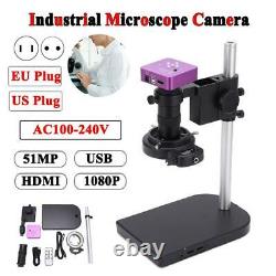 51MP HDMI USB Digital Microscope Camera Adjuster withLED Light EU/US Plug 100-240V