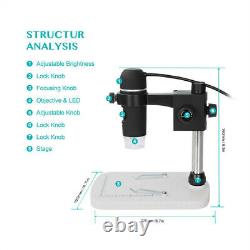 5MP 300X USB Digital Video Microscope Set Magnifier Camera Stand Windows Mac
