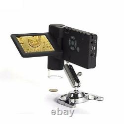 5MP HD Digital Portable Microscope Foldable Camera with 3 LCD Screen 8 LED