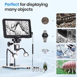 7 1080P Digital Microscope LCD Coin Microscopes 12MP Video Camera Soldering kit