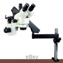 7-45X Stereo Microscope+Articulating Arm Stand+6W LED Light+3.0MP Digital Camera