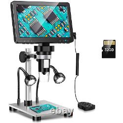 7 Digital Microscope 1200X Zoom 12MP HD Camera Magnifier for Soldering & Repair