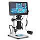7 Digital Microscope 200x-1600x 1080p Metal Stand Video Camera Recorder Pc View