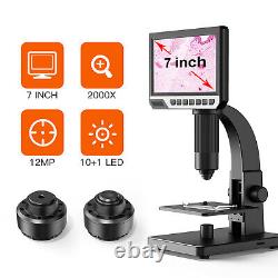 7 Inch Electronic Industrial Microscope 0-2000X Digital Camera Soldering K3G2