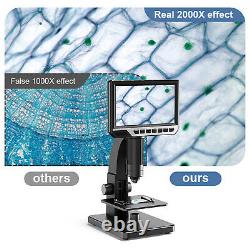 7 Inch IPS Screen Industrial Digital Microscope Camera 0-2000x Repair Tool R4E2