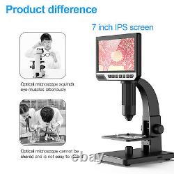 7 Inch IPS Screen Industrial Digital Microscope Camera 0-2000x Repair Tool R4E2
