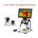 7 Lcd 1080p Digital Microscope 1200x Zoom Amplification Camera With Wired Remote