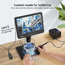 7 LCD HDMI Coin Microscope 1500X Soldering Microscope Coin Magnifier with Light